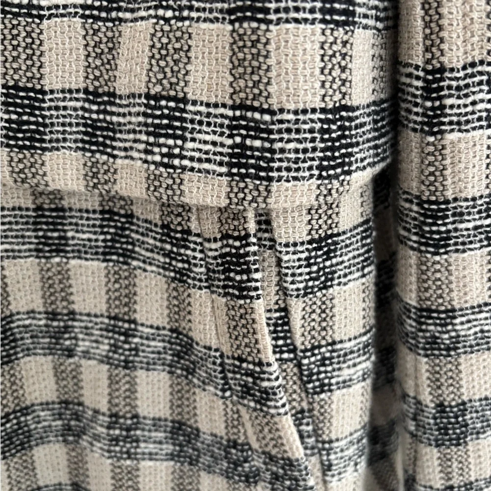 Zara Checkered Black and Cream Jacket/ Blazer - Picture 2 of 6